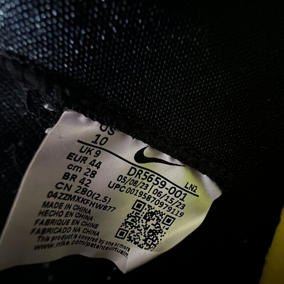 Nike Alpha Menace Elite 3 Men's size 10 Detachable Football Cleat Black DR5956-0 - Picture 8 of 8